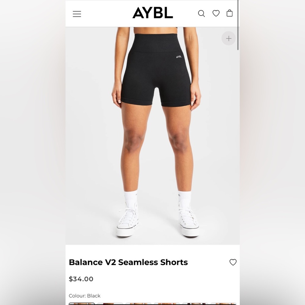 AYBL - Balance v2 Seamless Shorts - Jet Black (Medium)
